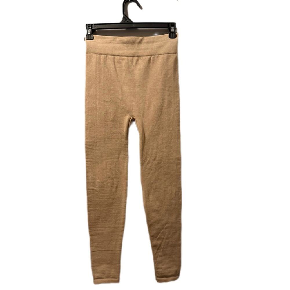 Kathy fleece line leggings, one size tan